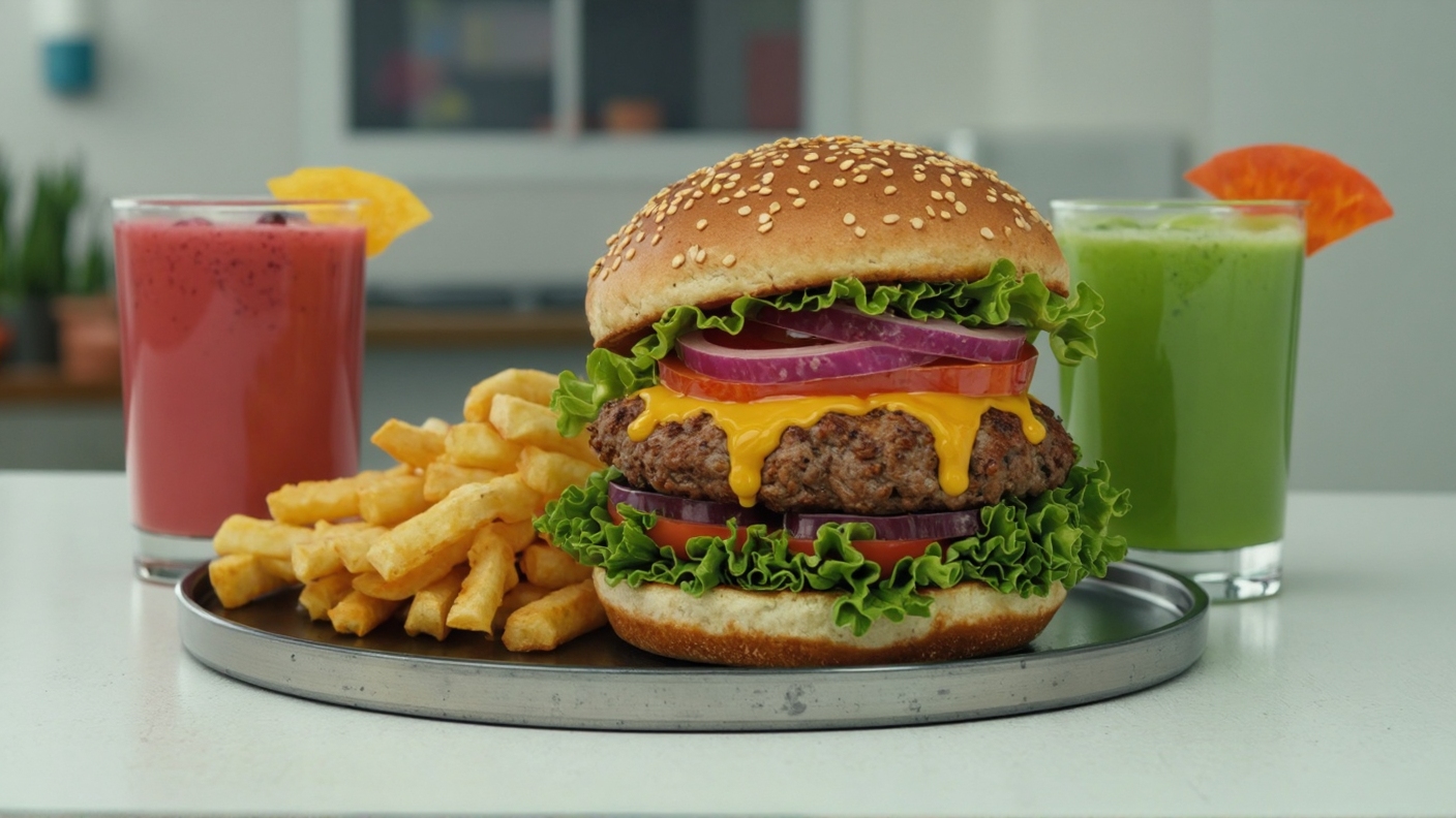 Delicious vegan burger